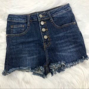 {Francesca’s} Harper High Waist Button Fly Stretch